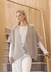 Mode at Rowan Winterton Knitting Pattern – Merino Soft & Alpaca Haze Cape Cardigan, finished design example