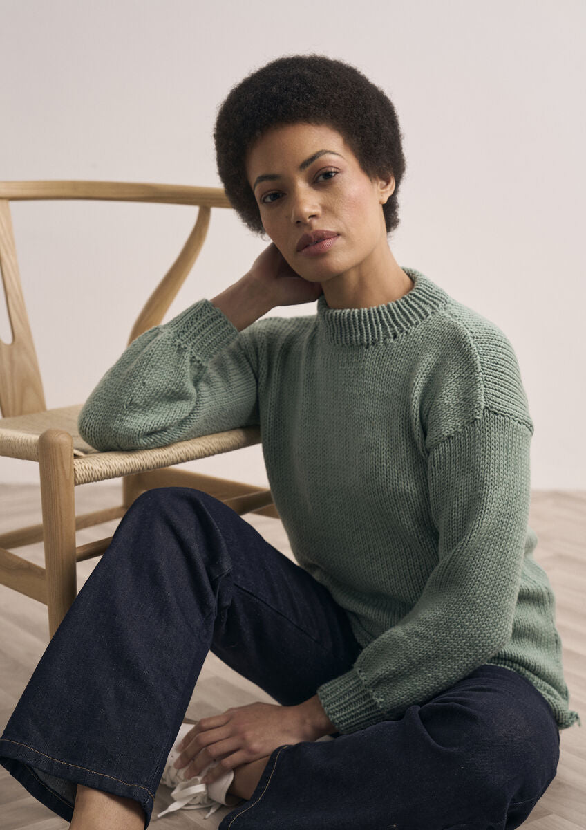 Mode at Rowan Pedham Merino Soft sweater knitting pattern MIP41
