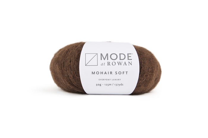 MODE at Rowan Mohair Soft yarn in Chocolate 202 for Florence colourwork