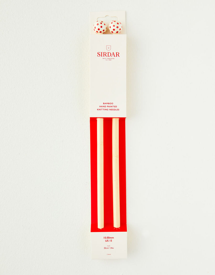 Sirdar 10mm hand-painted bamboo single-point knitting needle pair