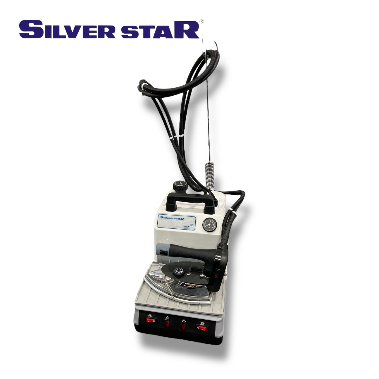 Silver Star SR-5800 steam generator and weighted iron with hose support