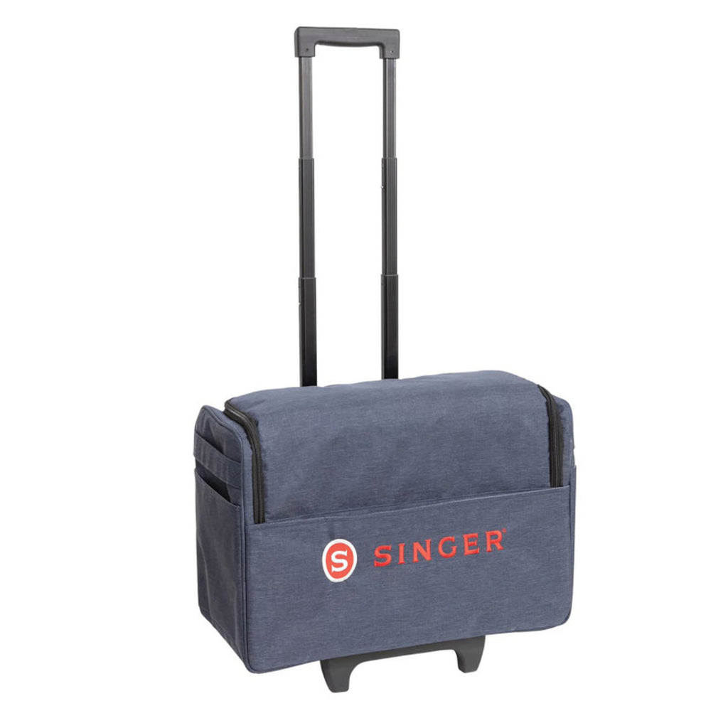 SINGER Trolley Bag for Sewing Machines – Durable Travel Case with Foam Padding and Rolling Wheels