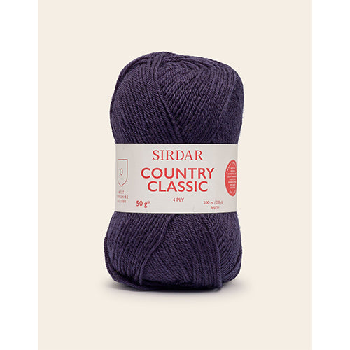 Sirdar Country Classic 4 Ply Navy 952 merino blend yarn