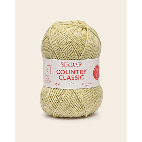 Sirdar Country Classic 4 Ply Spring Green 968 merino blend yarn