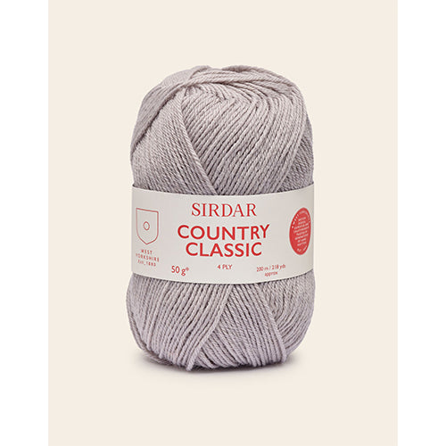 Sirdar Country Classic 4 Ply shade 972 Silver Grey