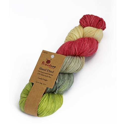 Broadway Hand-Dyed Sock Yarn colour 200 Candy Delight