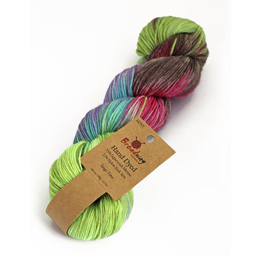 Broadway Hand-Dyed Sock Yarn colour 202 Tango Time