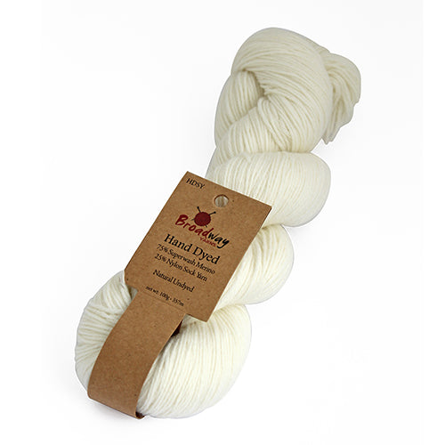 Broadway Sock Yarn colour 299 Natural Undyed