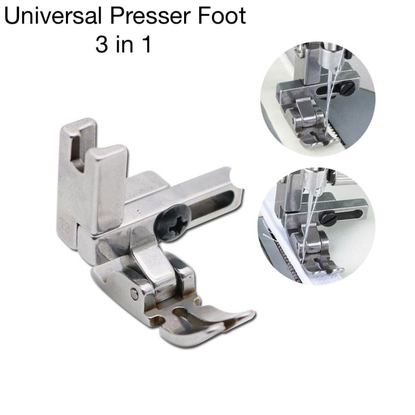 Universal 3 in 1 Presser Foot - Standard Sewing, Left & Right Zip!