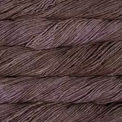 Malabrigo Worsted Polvoriento showing the soft single-ply merino strand