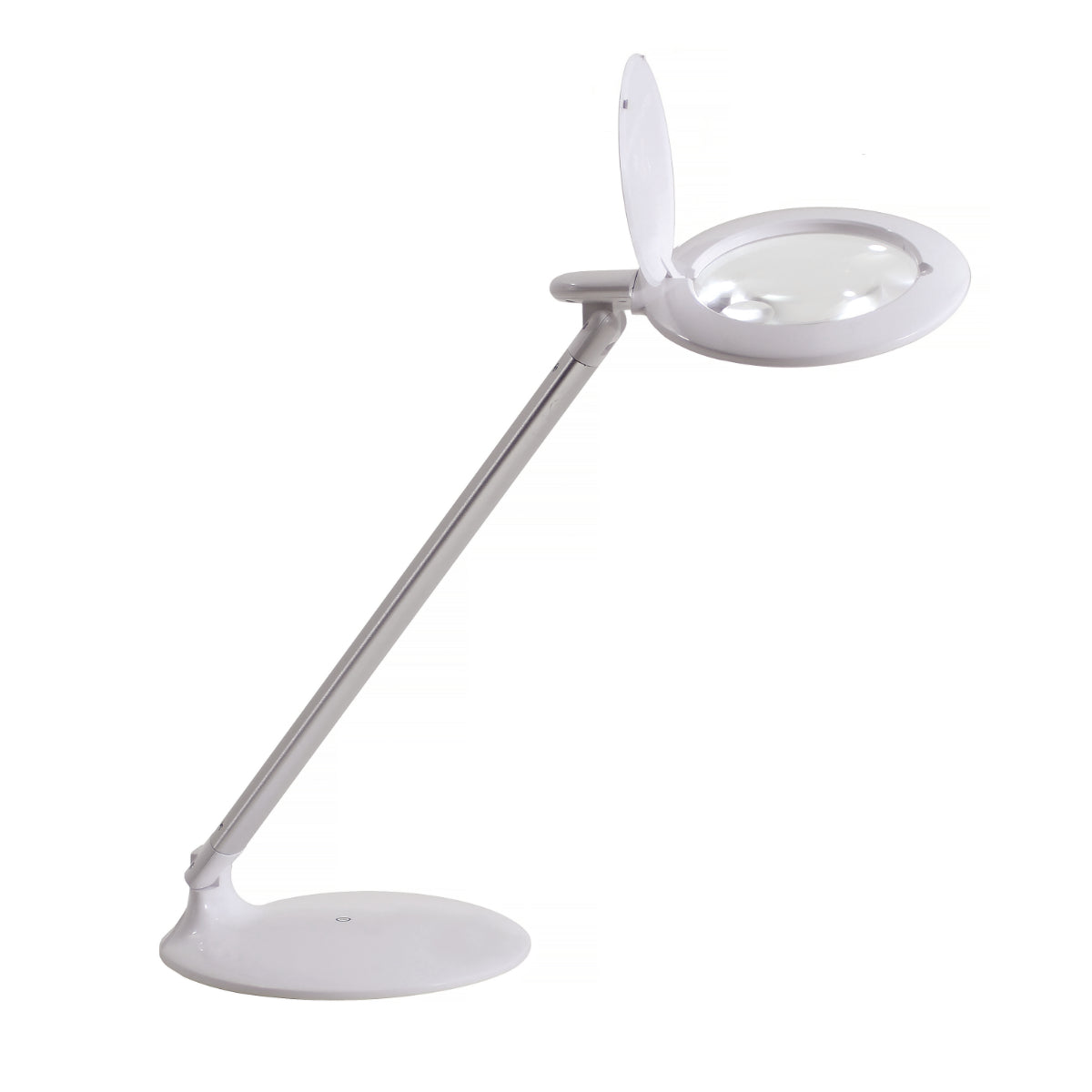 Daylight Halo A25200 5D folding table magnifier lamp with lens cover open