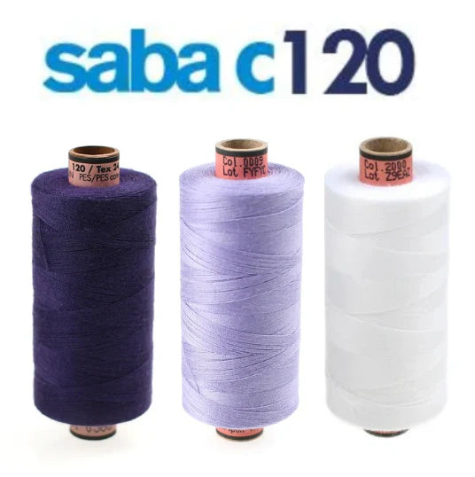 AMANN Saba 120 polyester core-spun sewing thread 1000m spools