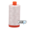 Aurifil 50wt Cotton Quilting Thread 1300m, light-coloured thread spool