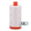 Aurifil 50wt Cotton Quilting Thread 1300m, light-coloured thread spool