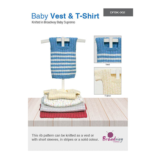 Broadway Baby Vest & T-Shirt knitting pattern DFBK-002