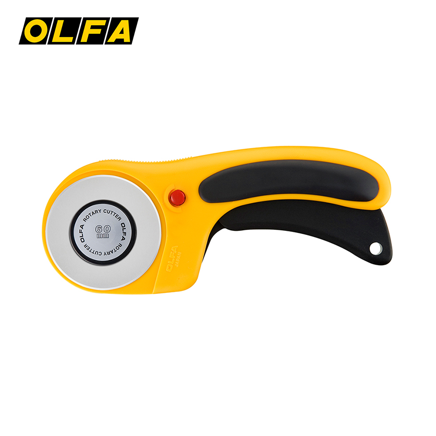 OLFA RTY-3/DX Deluxe yellow and black 60mm ergonomic rotary cutter