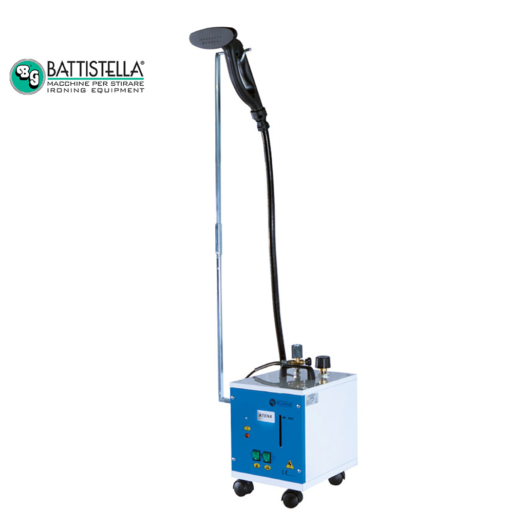 Battistella Atena professional pressure garment steamer with heated padded steam brush
