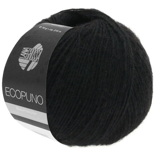 Lana Grossa Ecopuno yarn colour 16 Black