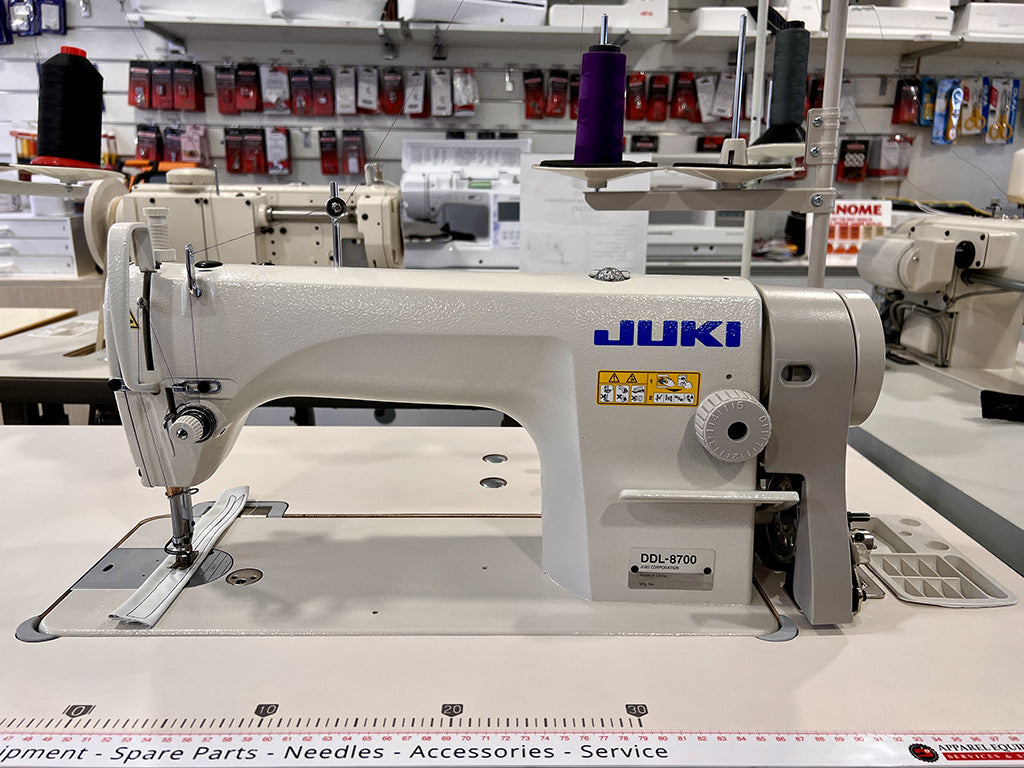 JUKI DDL-8700 industrial straight-stitch sewing machine in Direct Sewing workstation