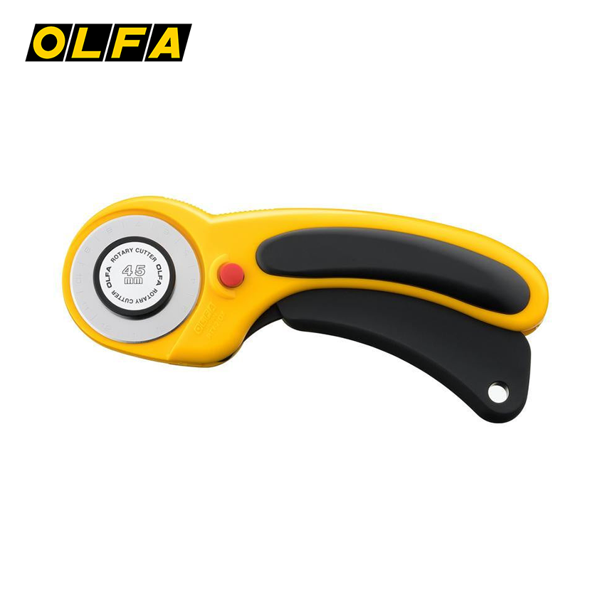 OLFA RTY-2/DX Deluxe yellow and black 45mm safety rotary cutter