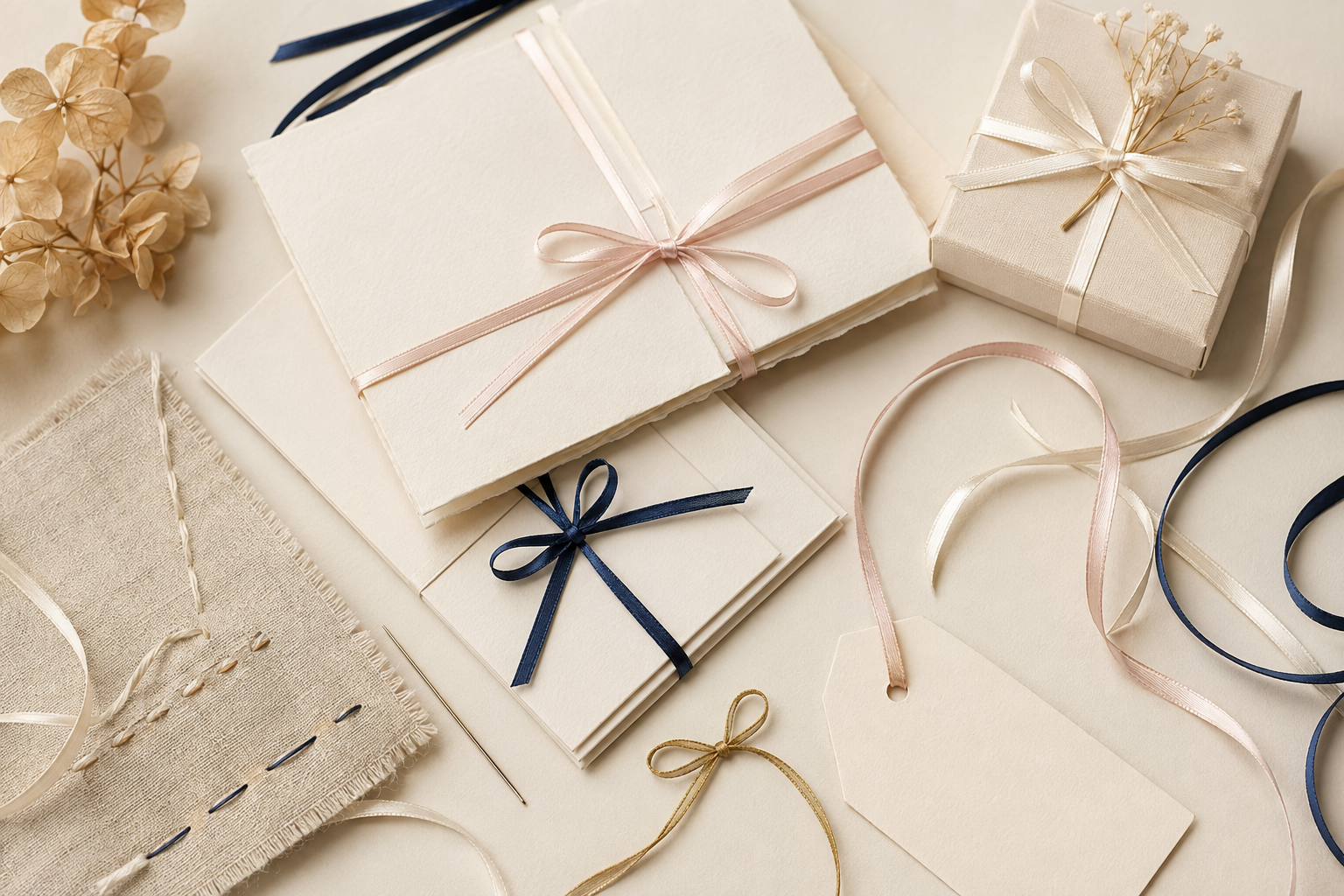 3mm and 7mm satin ribbon ideas for invitations, gifts and craft projects