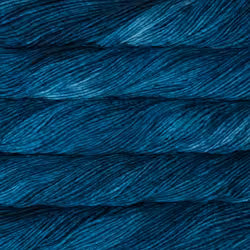 Malabrigo Worsted merino yarn in 098 Tuareg hand-dyed blue