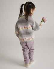 Hayfield 5568 Daisy Chain Cardigan in Baby Blossom Chunky yarn – back view