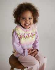 Hayfield 5571 Petal Sweater Vest front view
