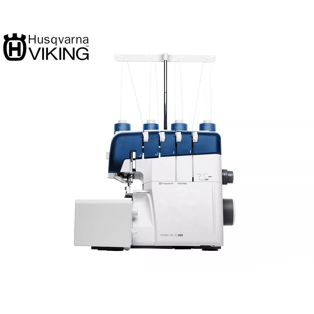 Husqvarna Viking Amber Air S400 overlocker, front view