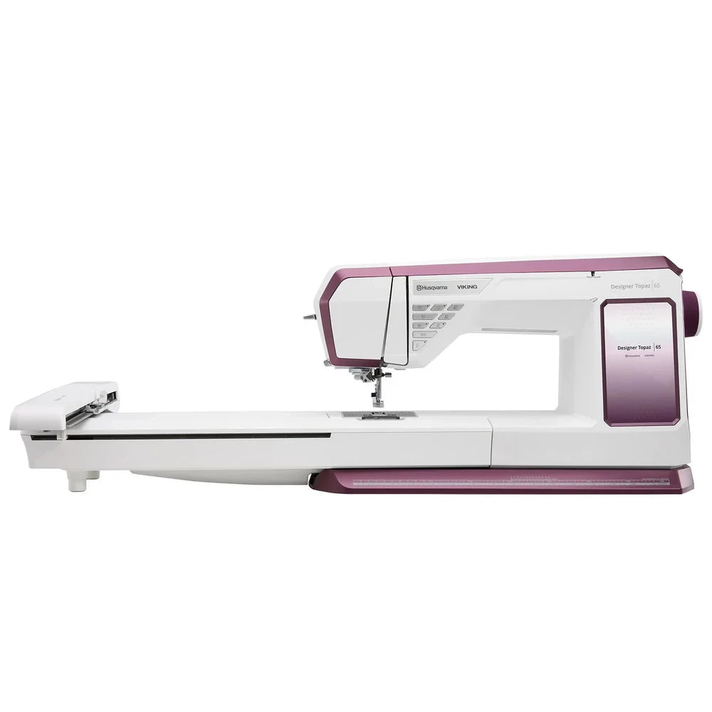 Husqvarna Viking Designer Topaz 65 Sewing & Embroidery Machine – with embroidery unit attached