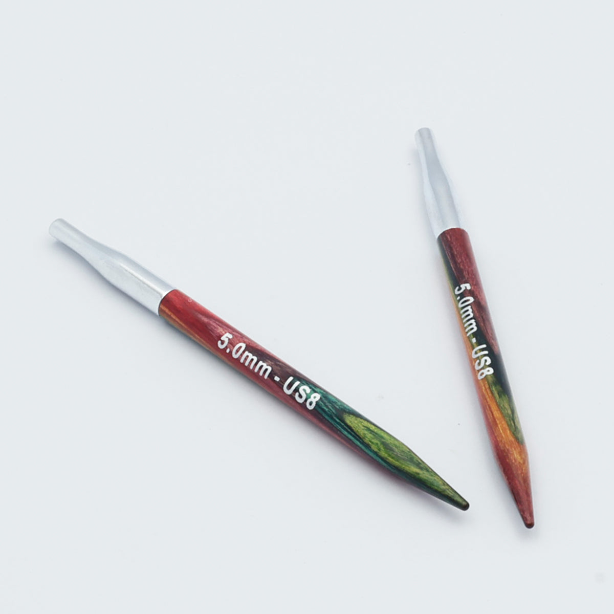 Short KnitPro Symfonie 2 10cm tips with metal cable connectors