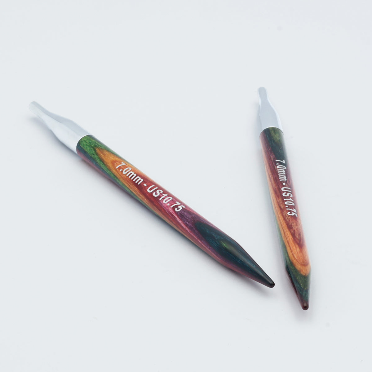 KnitPro Symfonie 2 13cm wooden tips with metal cable connectors