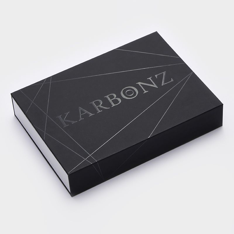 Closed black and grey KnitPro Karbonz Box of Joy presentation box