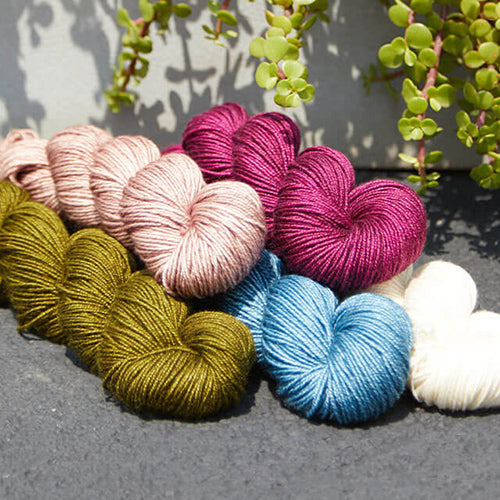 Broadway Luna hand-dyed merino DK yarn nature-inspired colour collection