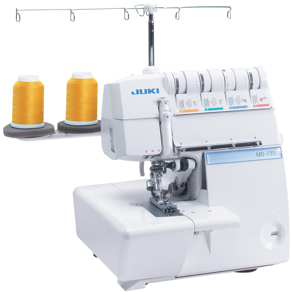 Juki MO-735N overlocker and coverstitch combination machine with thread stand