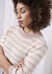 Mode at Rowan Dunwich Knitting Pattern – Alpaca Cotton Cropped Top, finished design example