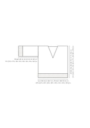 Mode at Rowan Heacham Knitting Pattern – V-Neck Sweater, garment sizing diagram