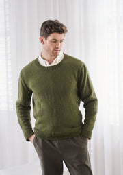 Mode at Rowan Holt Knitting Pattern – Alpaca Wool Sweater (Mens), finished design example