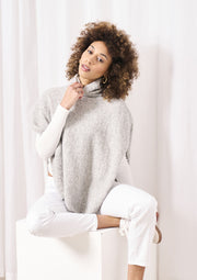Mode at Rowan Lana Knitting Pattern – Alpaca Cotton Poncho, finished design example