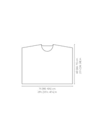 Mode at Rowan Lana Knitting Pattern – Alpaca Cotton Poncho, garment sizing diagram