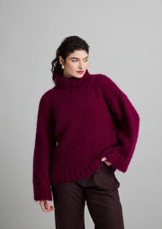 Mode at Rowan MIP91 Portofino Roll-Neck Sweater Knitting Pattern, finished design example