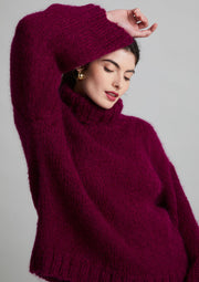 Mode at Rowan MIP91 Portofino Roll-Neck Sweater Knitting Pattern, finished design example