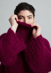 Mode at Rowan MIP91 Portofino Roll-Neck Sweater Knitting Pattern, finished design example
