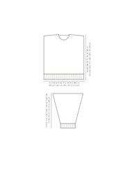 Mode at Rowan Oulton Knitting Pattern – Merino Soft Sweater (Mens), garment sizing diagram