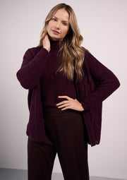 Mode at Rowan Ren Alpaca Haze 2 Ply Lace Cardigan Knitting Pattern – MIP69, finished design example