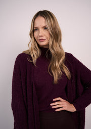 Mode at Rowan Ren Alpaca Haze 2 Ply Lace Cardigan Knitting Pattern – MIP69, finished design example