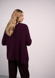 Mode at Rowan Ren Alpaca Haze 2 Ply Lace Cardigan Knitting Pattern – MIP69, finished garment back view
