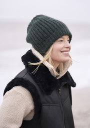 Mode at Rowan Sandbank & Shore Knitting Pattern – Softest Alpaca Poncho & Hat Set, finished design example