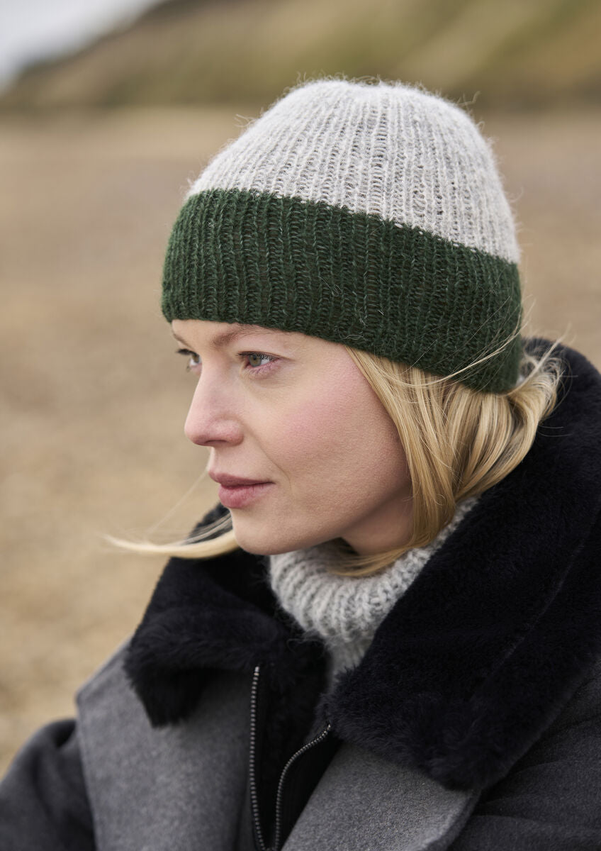 Mode at Rowan Shell & Heydon Knitting Pattern – Mittens & Hat Set, finished design example