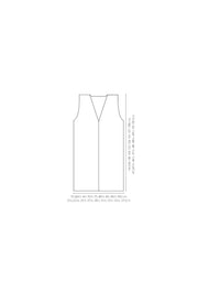 Mode at Rowan Southwold & Salle Knitting Pattern – Chunky Wool Waistcoat & Snood, garment sizing diagram